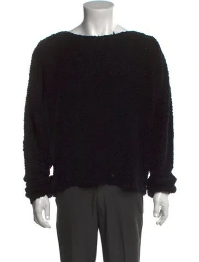 Pre-owned 424 Virgin Wool Crew Neck Pullover W/ Tags In Black