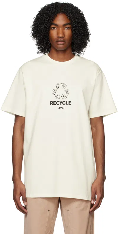 424 White Printed T-shirt