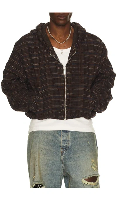 424 Wrapped Hoodie In Brown