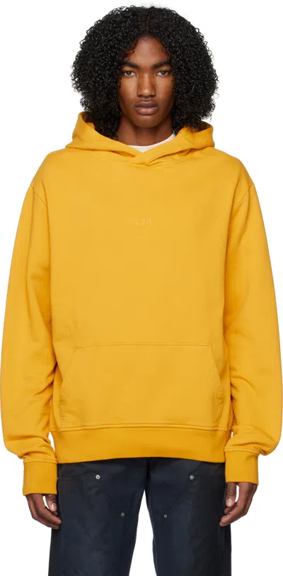 424 Hoodie Aus Baumwolle Mit Logostickerei In Yellow