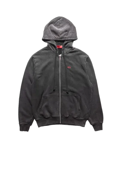 424 Zip-up French Terry Hoodie In Black