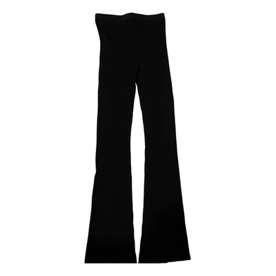 Pre-owned Sandro Fall Winter 2019 Trousers In Black