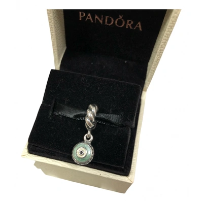 Pre-owned Pandora Silver Pendant In Blue