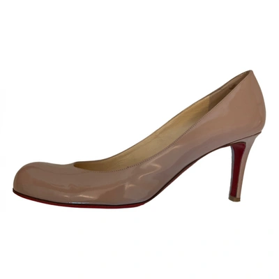 Pre-owned Christian Louboutin Simple Pump Patent Leather Heels In Pink