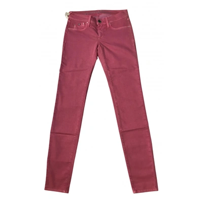 Pre-owned Gas Slim Pants In Pink