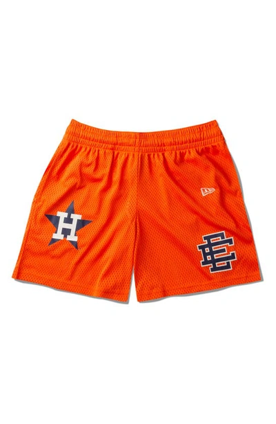 New Era Eric Emanuel X Houston Astros Mesh Shorts In Orange | ModeSens