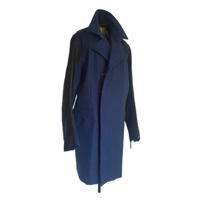 Pre-owned Costume National Wool Coat In Blue
