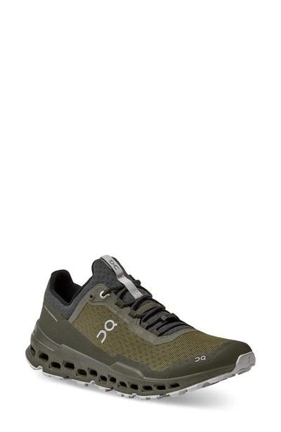 On Cloudultra Trail Running Shoe In Green/ Grey