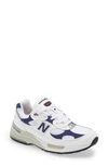 New Balance Made In Us 992 Leather And Mesh Trainers In White