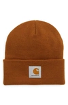 Carhartt Short Watch Hat In Tawny