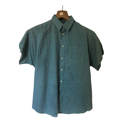 Pre-owned Kenzo Linen Shirt In Blue