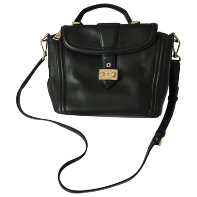 Pre-owned Lancel Josephine Leather Handbag In Black