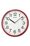 Seiko Office Wall Clock In Red