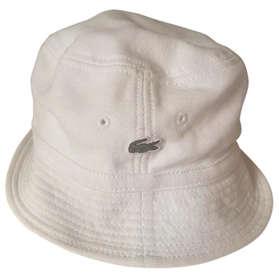 Pre-owned Lacoste Hat In White