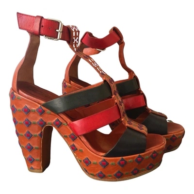 Pre-owned Marc By Marc Jacobs Leather Sandals In Multicolour
