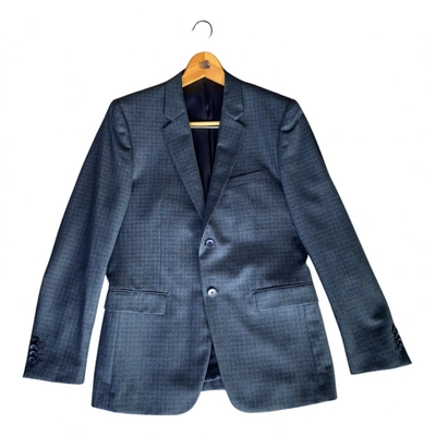 Pre-owned Theory Wool Suit In Blue