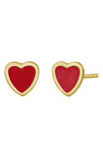 Bony Levy Kids' 14k Gold Heart Stud Earrings In 14k Yellow Gold