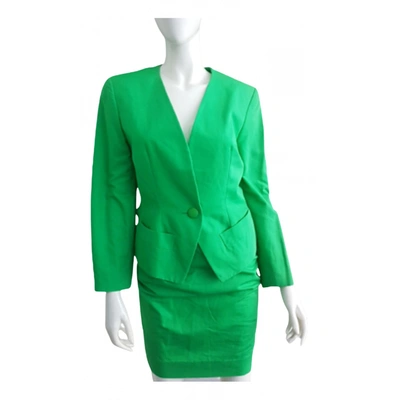 Pre-owned Celine Suit Jacket In Green