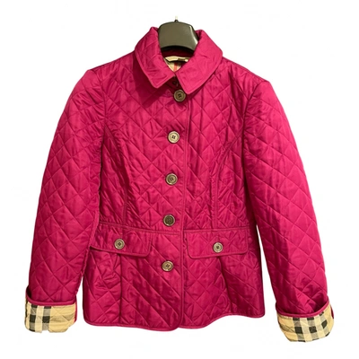 Pre-owned Burberry Puffer In Pink