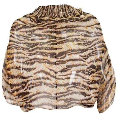Pre-owned Dolce & Gabbana Silk Jersey Top In Brown