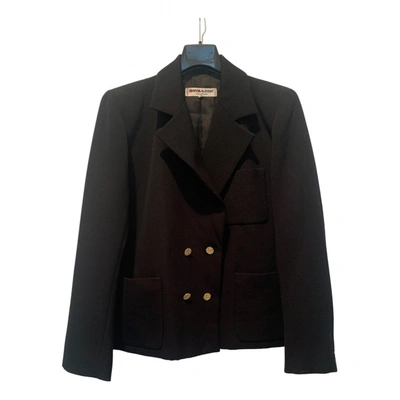 Pre-owned Saint Laurent Wool Short Vest In Black