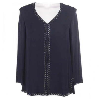 Pre-owned Tory Burch Silk Blouse In Blue