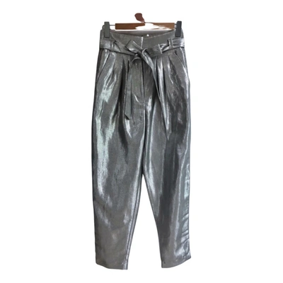 Pre-owned Iro Linen Carot Pants In Silver