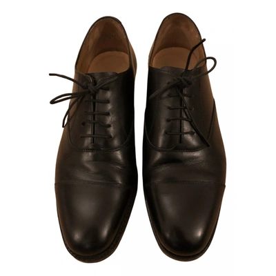 Pre-owned Barker Leather Lace Ups In Black