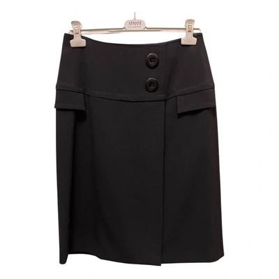 Pre-owned Samsonite Wool Skirt Suit In Black