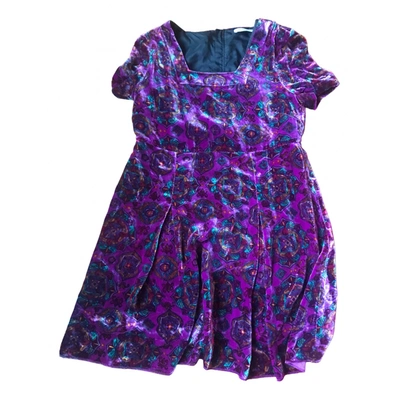 Pre-owned See By Chloé Velvet Mini Dress In Multicolour