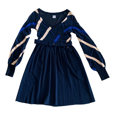 Pre-owned Nolita Wool Mid-length Dress In Blue