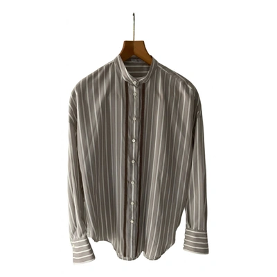 Pre-owned Brunello Cucinelli Silk Shirt In Grey