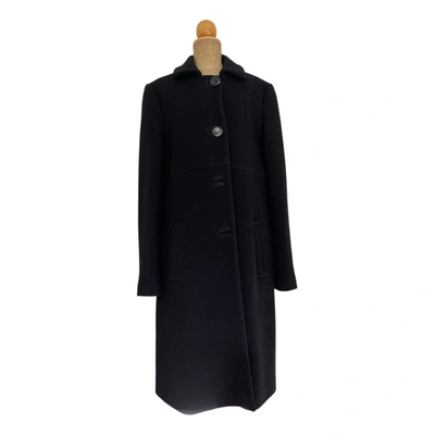 Pre-owned Maliparmi Wool Coat In Black