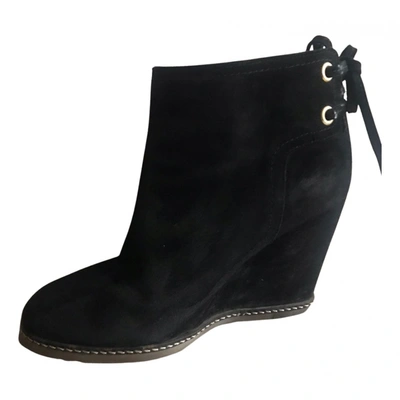 Pre-owned Tila March Ankle Boots In Black