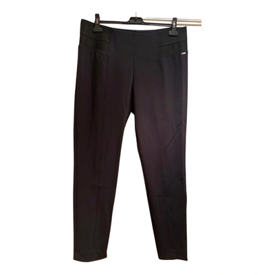 Pre-owned Escada Cloth Slim Pants In Black