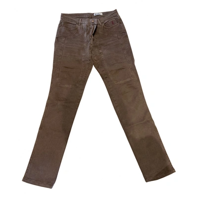 Pre-owned Jeckerson Straight Pants In Grey