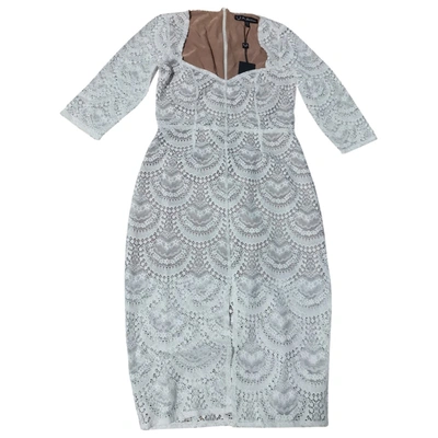 Pre-owned For Love & Lemons Lace Mid-length Dress In White