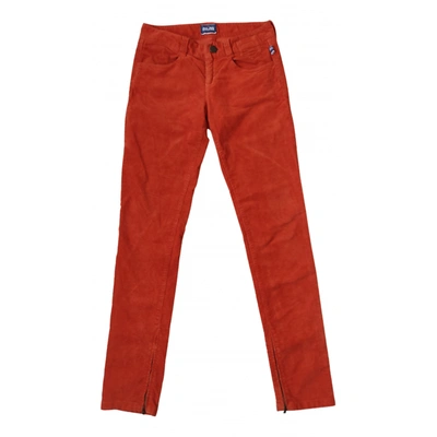 Pre-owned Jean Paul Gaultier Straight Pants In Orange