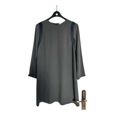 Pre-owned Brunello Cucinelli Silk Mid-length Dress In Anthracite