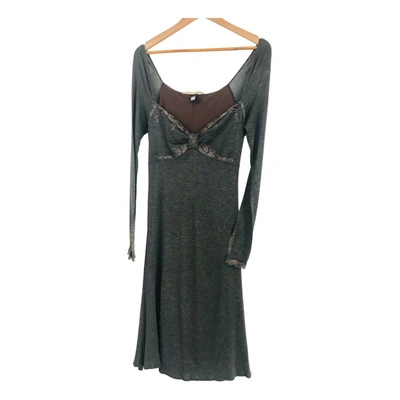 Pre-owned Class Cavalli Mid-length Dress In Grey