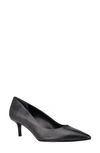 Calvin Klein Danica Pointed Toe Pump In Black Leather