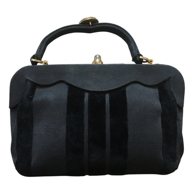Pre-owned Roberta Di Camerino Velvet Handbag In Black
