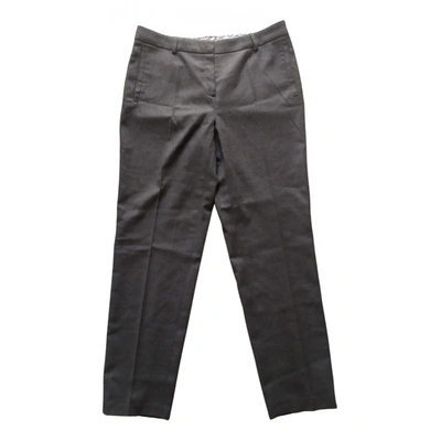 Pre-owned Missoni Wool Straight Pants In Brown