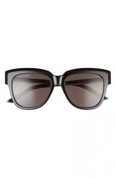 Balenciaga 53mm Rectangular Sunglasses In Black