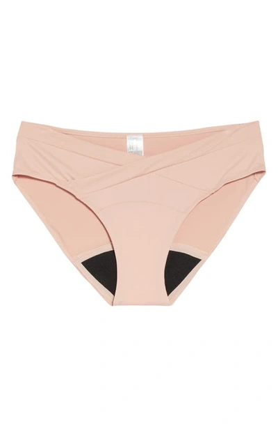 Belabumbum Leakproof Mama Maternity Low Rise Bikini Briefs In Pale Mauve