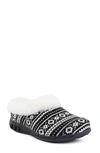 Therafit Women's Adele Cozy Knit Comfort Slipper Women's Shoes In Black/white