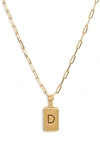 Dean Davidson Initial Pendant Necklace In Gold D