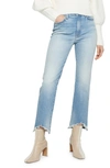 Jonathan Simkhai Standard River Organic Cotton Blend High Waist Straight Leg Jeans In Light Wash Denim