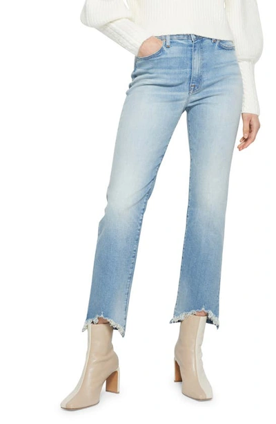 Jonathan Simkhai Standard River Organic Cotton Blend High Waist Straight Leg Jeans In Blue