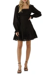 Endless Rose Embroidered Lace Mini Dress In Black